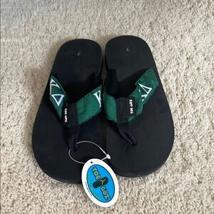 KD Green and Black Flip Flops